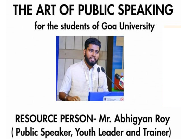 Workshop on 'The Art of Public Speaking' (9 Sep 2026)