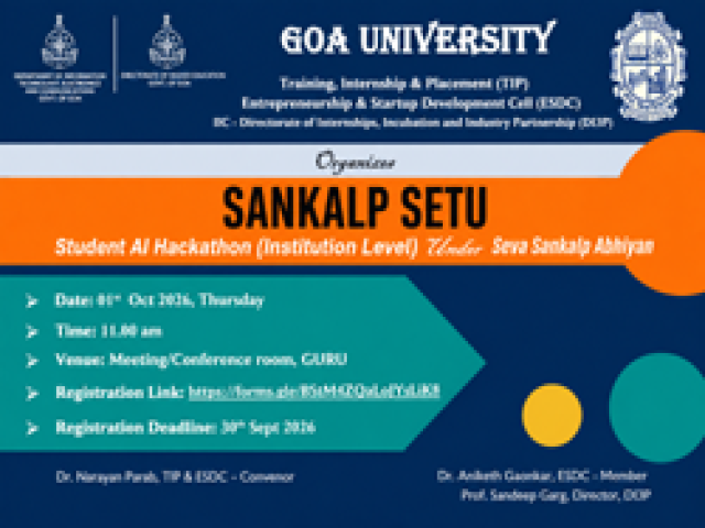 Sankalp Setu: Student AI Hackathon (Institution Level) as part of the Seva Sankalp Abhiyan (1 Oct 2026)