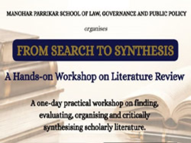 One-day hands-on workshop on literature review titled 