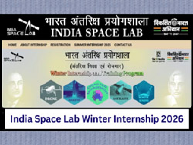 Winter Internship & Technical Training Programme by India Space Lab (End date 18 Dec 2026)